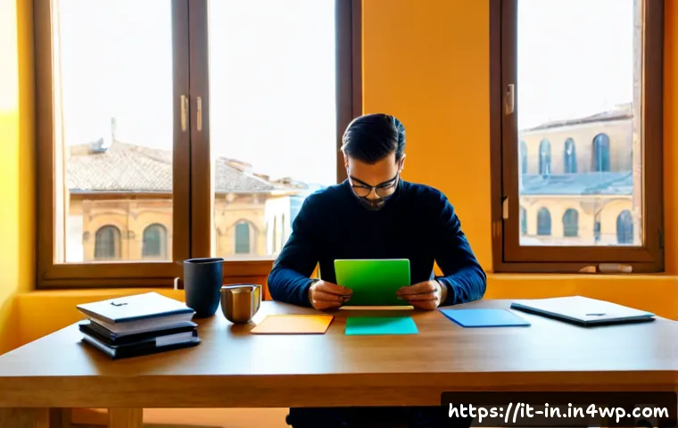 기회 포착을 위한 목표 달성 계획 수립 - Photorealistic Italian professional in a bright Milan-style home office, calmly arranging color-code...